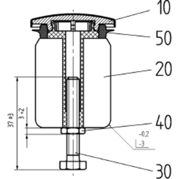 Grohe bundprop til bundventil, krom
