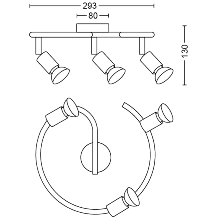 Philips myLiving Limbali spotlampe, krom