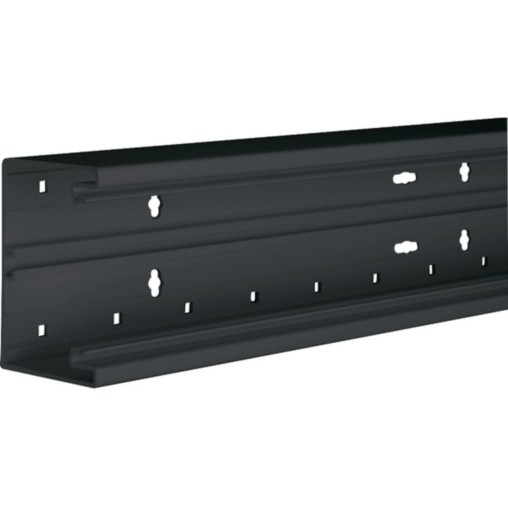 8 meter Installationskanalbund BR65100 i plast 68x100mm RAL 9011