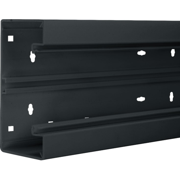 2 meter Installationskanalbund BR65170 i plast 68x170mm RAL 9011