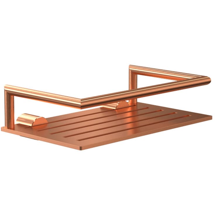 Frost NOVA2 såpehylle 1, 200 mm, børstet kobber