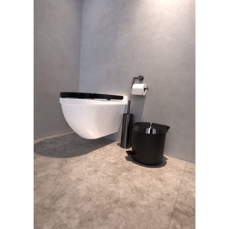 FROST pedalspand 250, mat sort/børstet sort låg. 6 liter.