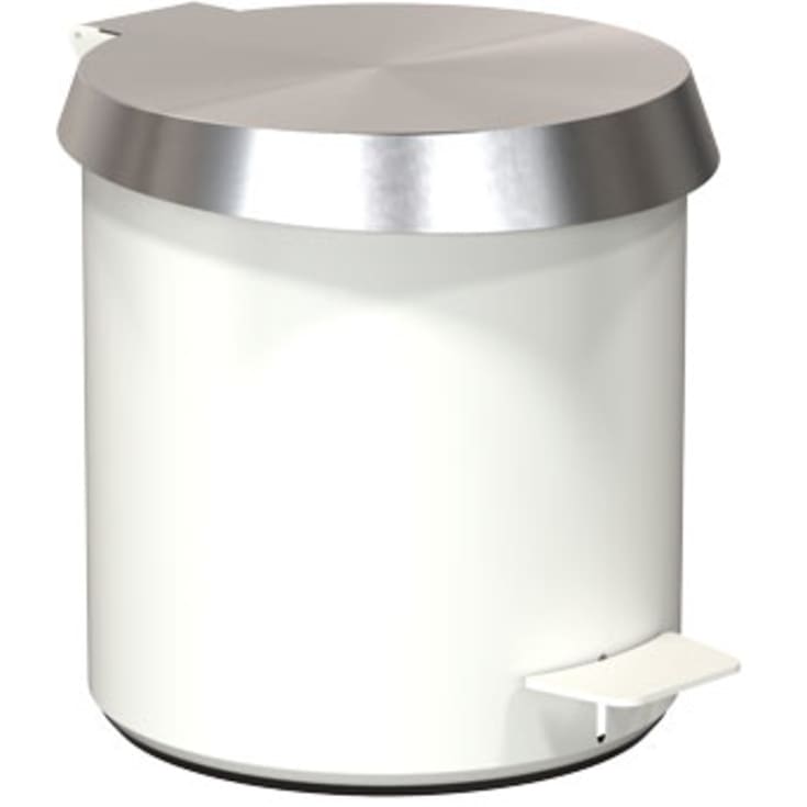 FROST pedalspand 250, mat hvid/børstet låg. 6 liter.