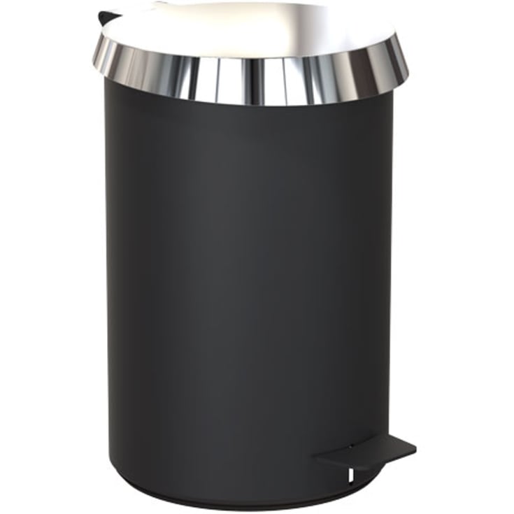 FROST pedalspand 350, mat sort/poleret låg. Indhold: 10 liter.