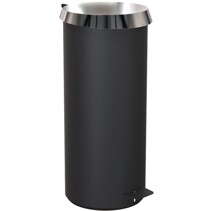 FROST pedalspand 550, mat sort/poleret låg. Indhold: 15 liter.