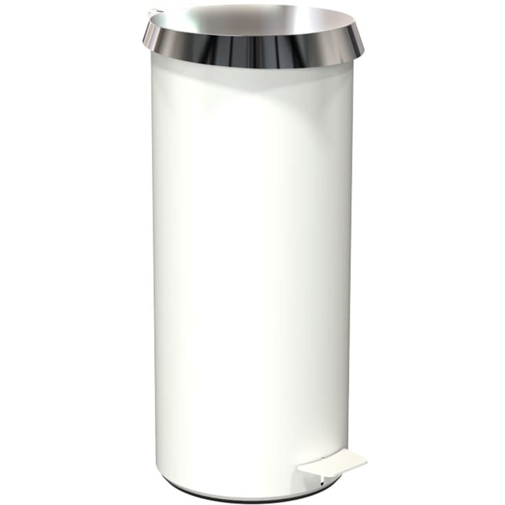 FROST pedalspand 550, mat hvid/poleret låg. Indhold: 15 liter.