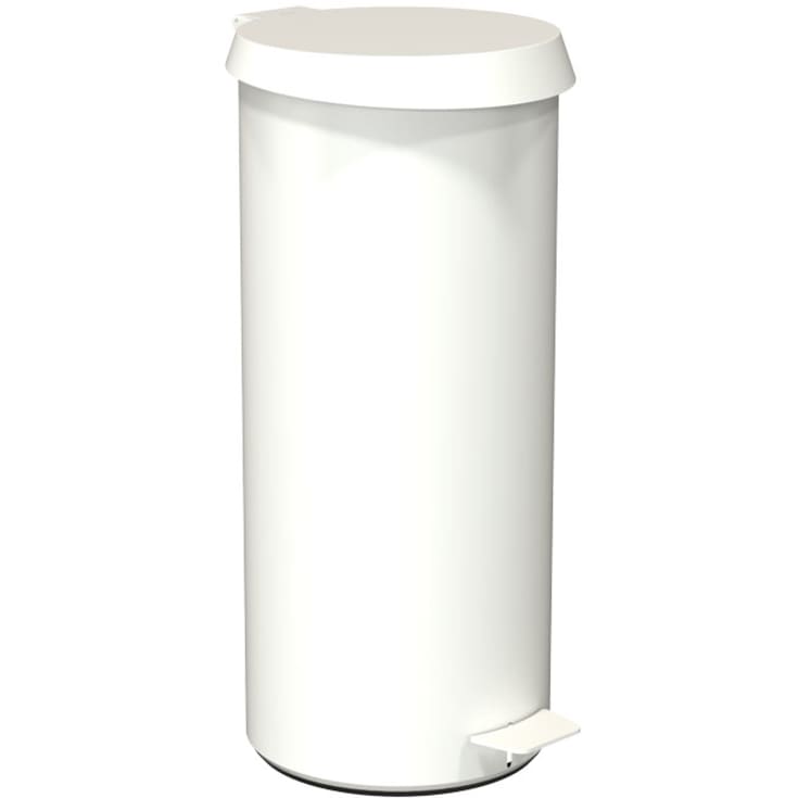 FROST pedalspand 550, mat hvid/mat hvid låg. Indhold: 15 liter.