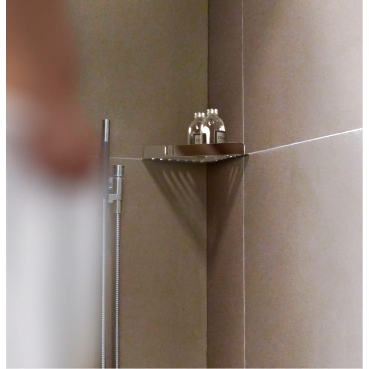Frost NOVA2 sæbehylde 9, t/hjørne, indfræsning, poleret