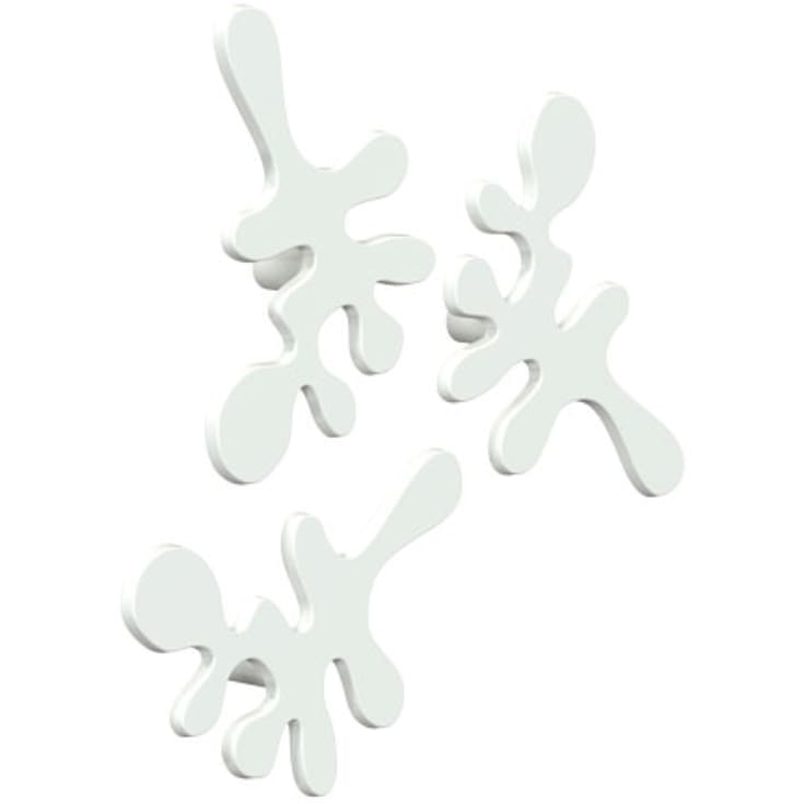 Frost Mini Camouflage kroksett, matt hvit. Veggmontert.