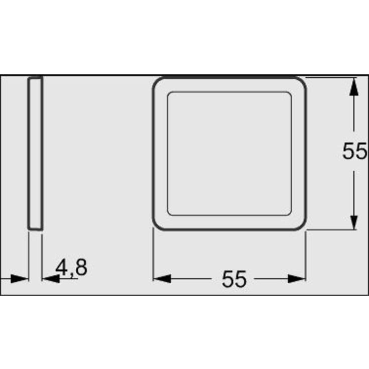 LK Fuga Slim designramme, 1 modul, koksgrå