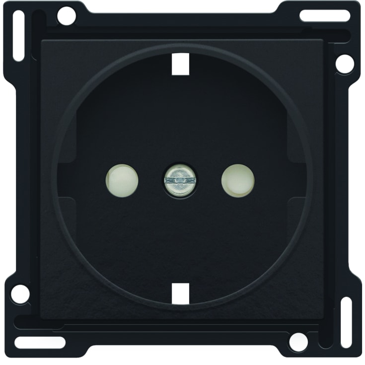 Deksel for Schuko-stikkontakt med pillebeskyttelse, pianosvart