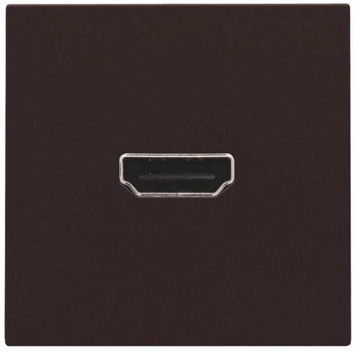 Niko HDMI udtag connector for stikmontering, brun