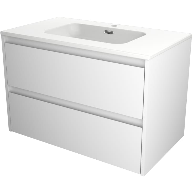 Sanibell Proline møbelpakke, 101x46,8 cm, hvit høyglans