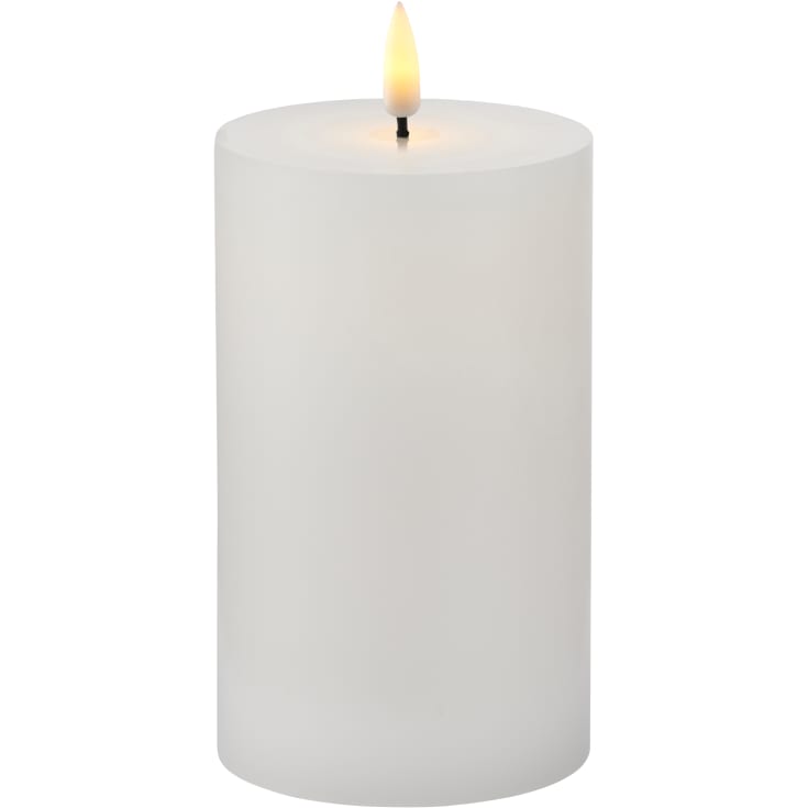 Sille Exclusive LED-ljus, Ø75 H125, batteri, vit
