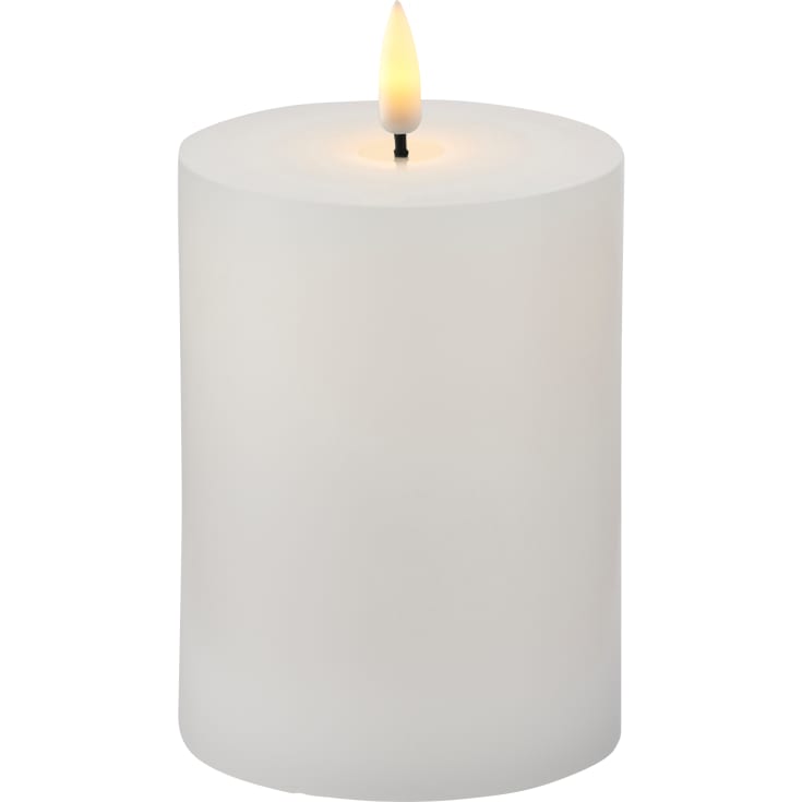 Sille LED Candle, laddningsbart, Ø75 H100, vit