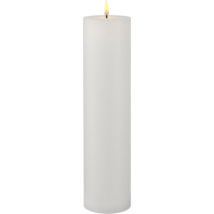 6 st Sille LED-ljus, uppladdningsbart, Ø75 H300, vit