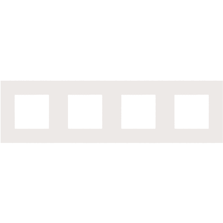 Ramme 4-modul, Pure, white steel