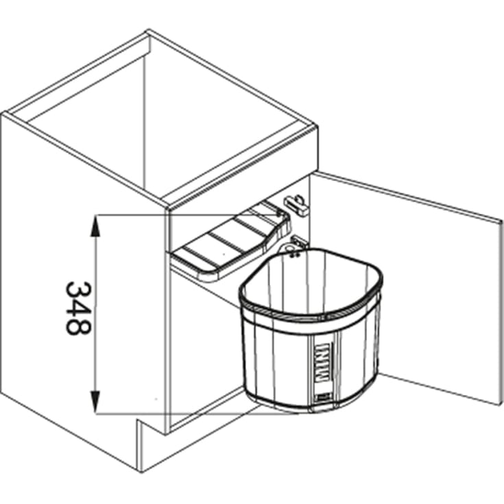 Franke Sorter Mini källsortering, 17 liter, svart