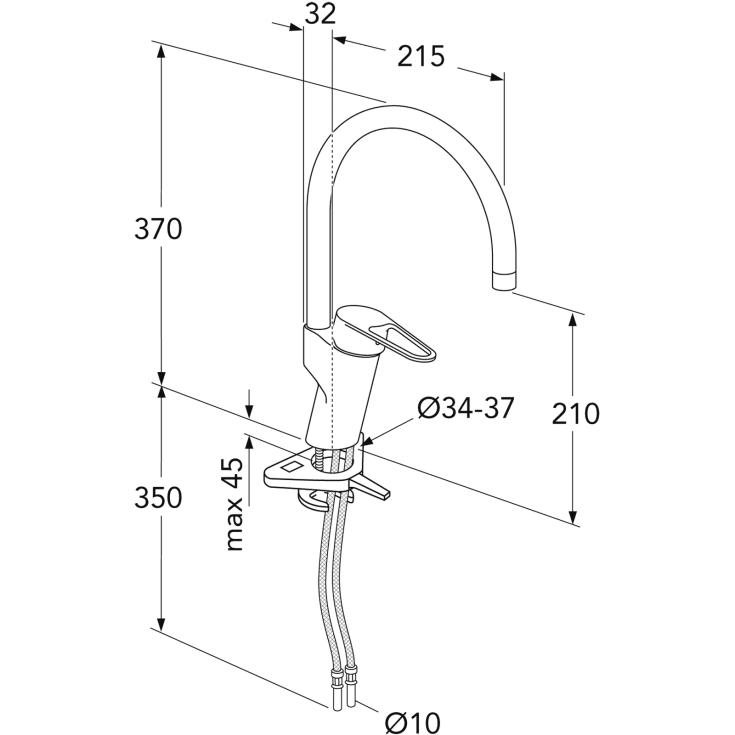 Gustavsberg Nautic blyfri køkkenarmatur, krom