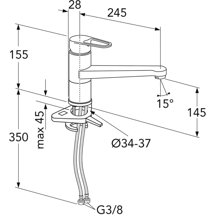 Gustavsberg Nautic køkkenarmatur, krom