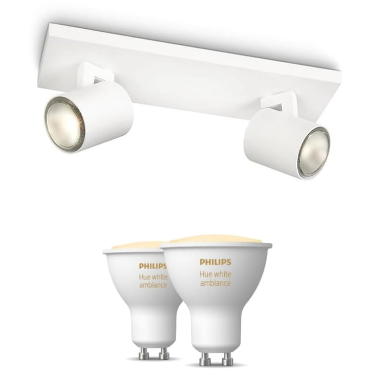 Philips Runner spotlampe, 2 spots, Hue White Ambiance pærer