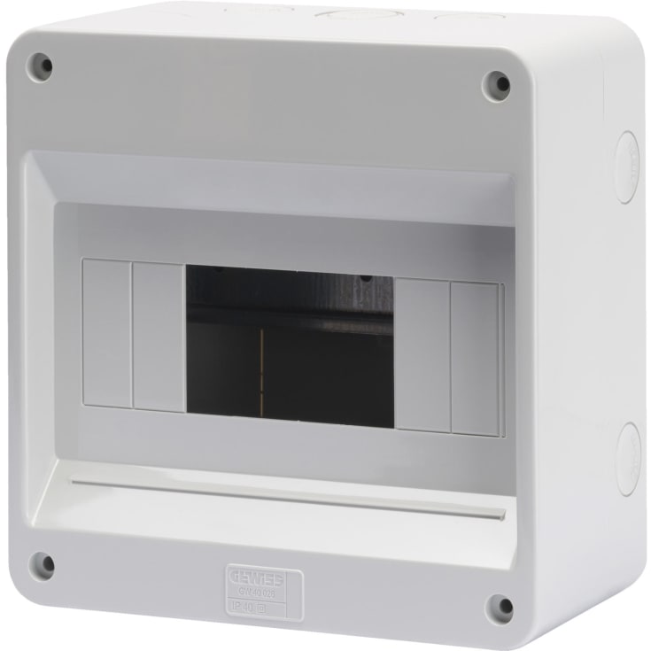 Gruppetavle 6 modul, grå uden Låge, IP40