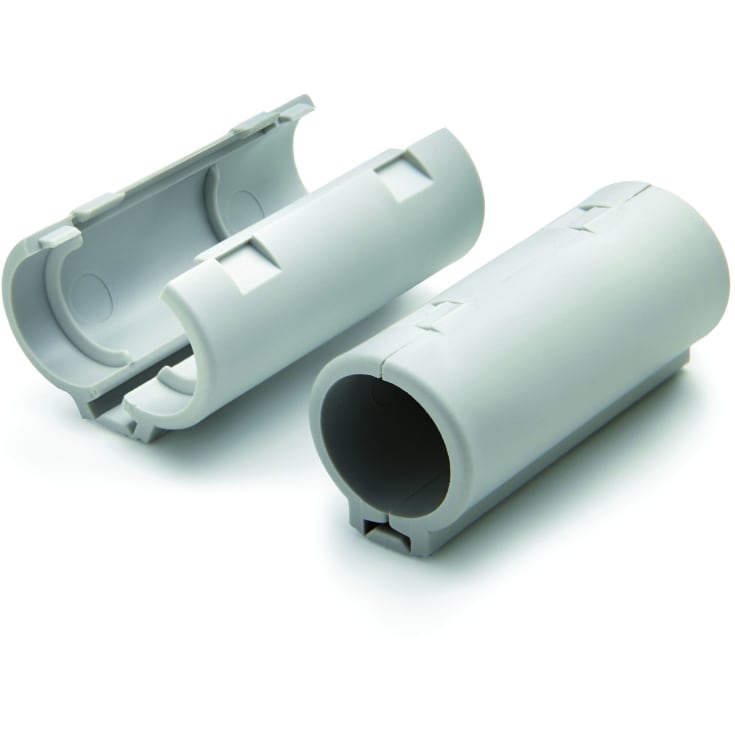 50 stk Plastmuffe 16 mm, oplukkelig til flexrør, grå