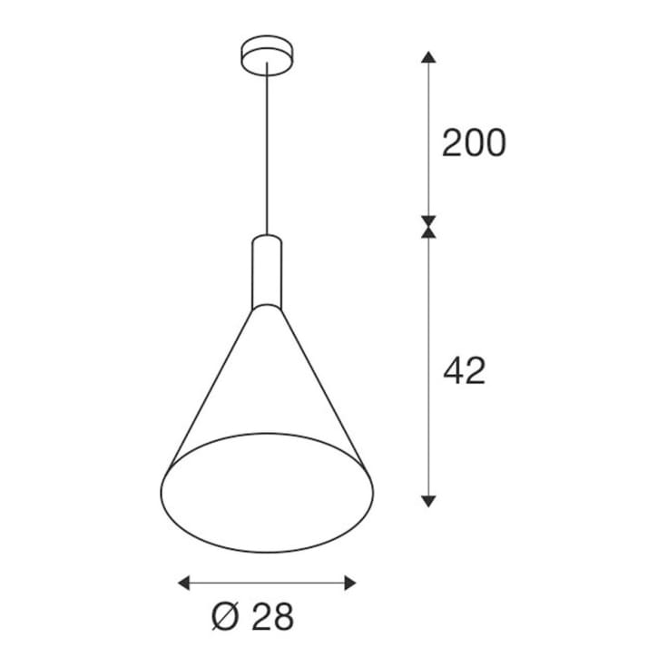 SLV Phelia pendel, sort/guld, H42 cm