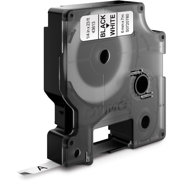DYMO® D1 tejp 6 mm, svart/vit