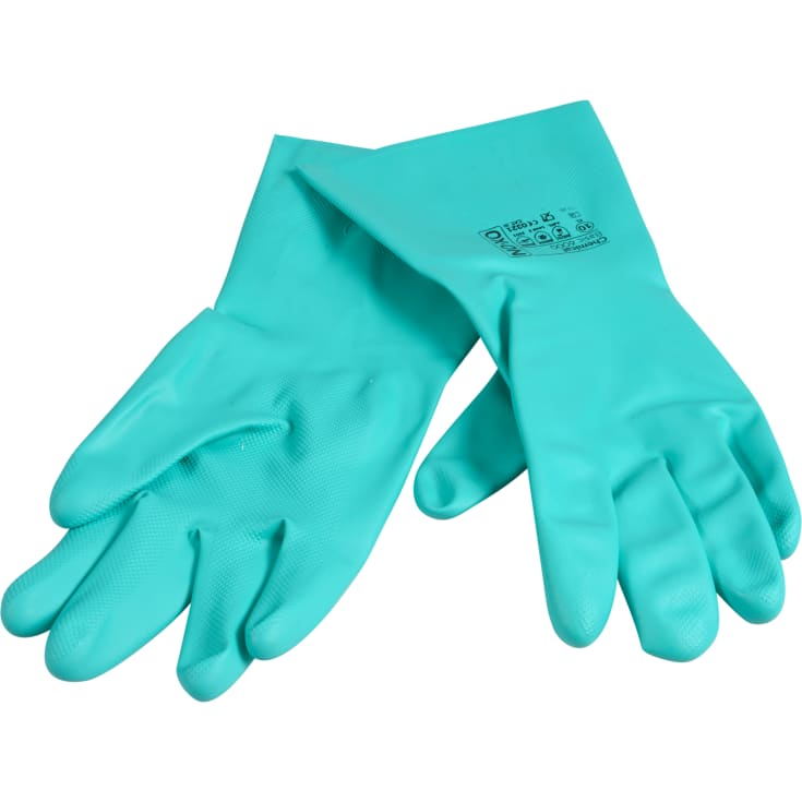 12 par Ox-On chemical basic 6000 nitrilhandske, storlek 8
