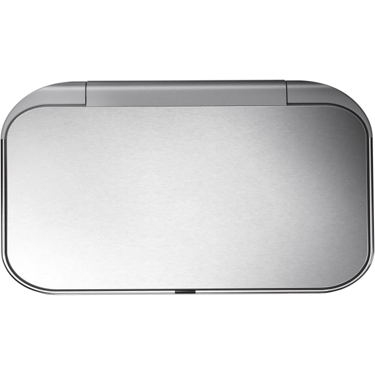 Rektangulær sensorbøtte, 58 l, dobbel beholder, børstet stål