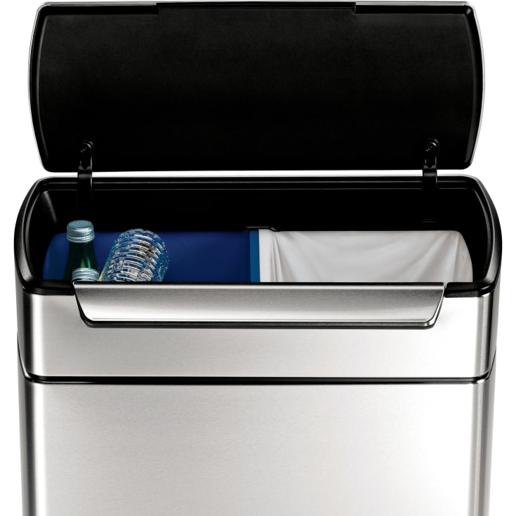 Simplehuman affaldsspand, 48 liter, touch, børstet stål