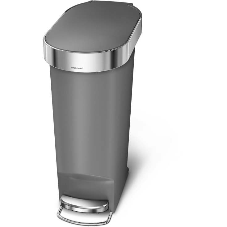 Simplehuman affaldsspand, 40 liter, pedal, grå plastik