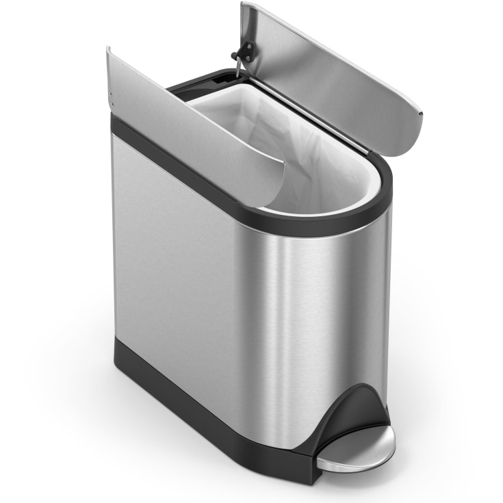 Simplehuman Butterfly affaldsspand, 10 liter, pedal, børstet stål