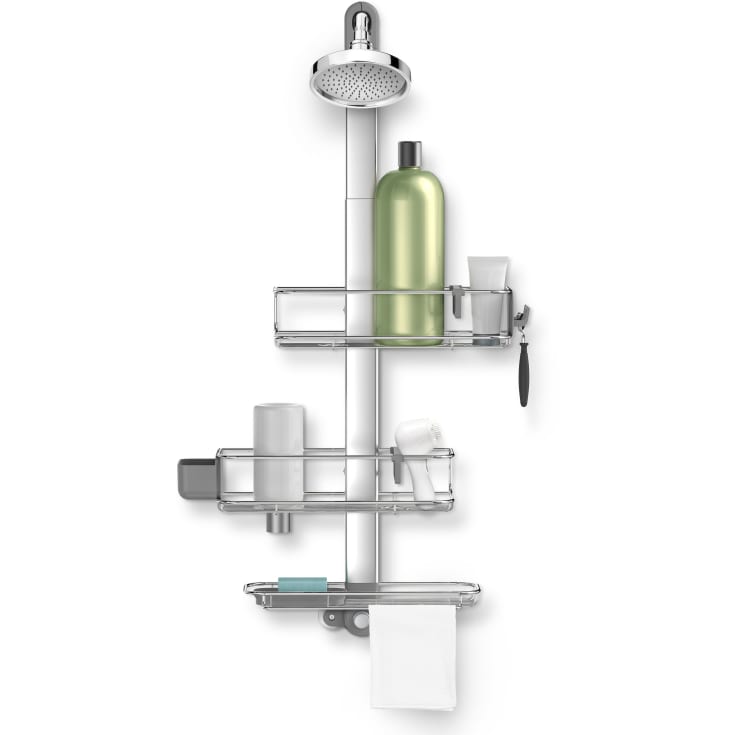 Shower caddy plus, justerbar, mat rustfri stål
