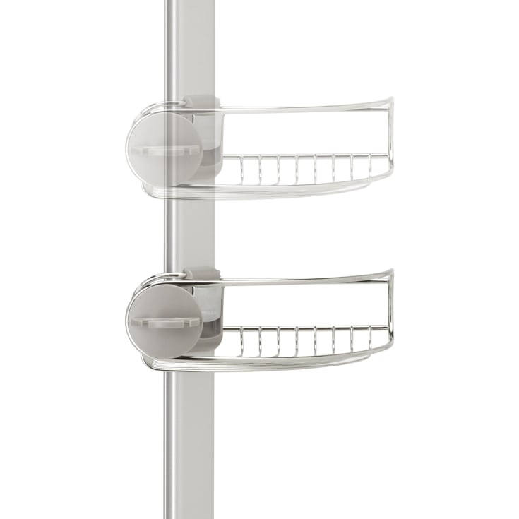 Shower caddy, teleskop, mat rustfri stål