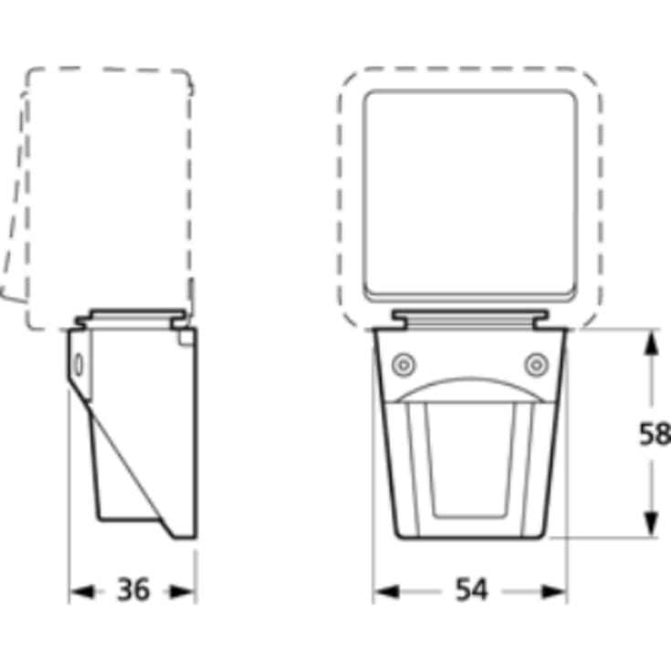 LK Opus 74 Kabelafgangsstykke for kabel, Lysegrå