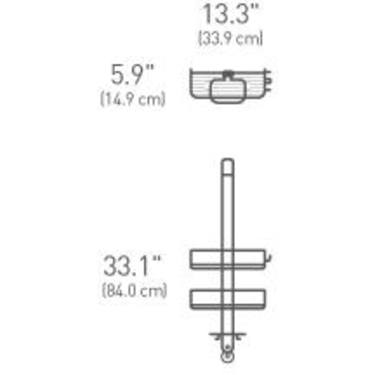 Simplehuman Shower Caddy brusehylde, mat rustfrit stål