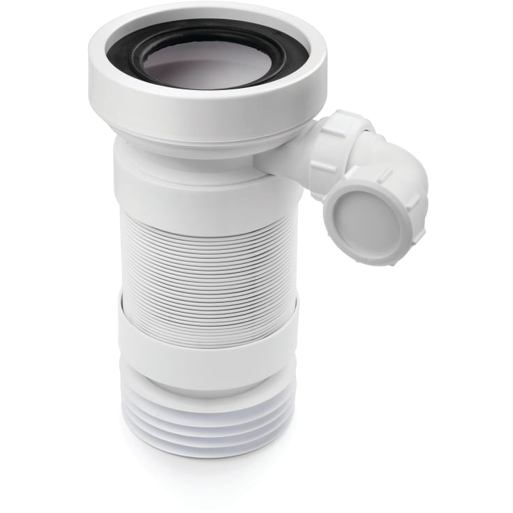 Purus Flex klosettilslutning, Ø110 mm, Ø40 mm indløb, drejelig, hvid