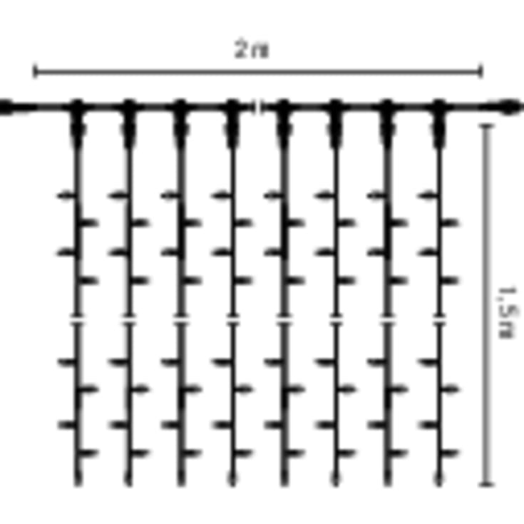 MK Drape Lite LED lyskæde, 300 varmhvid, 230V