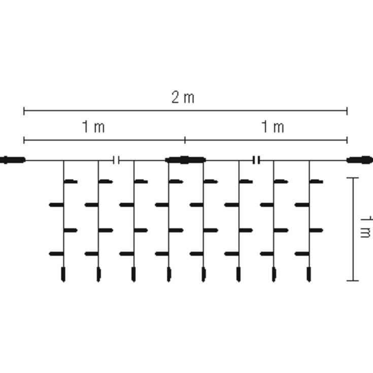 MK Drape Lite LED lyskæde, 140 varmhvid, 36V