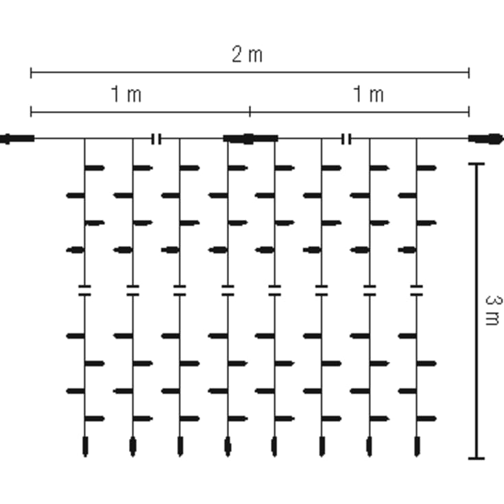 MK Drape Lite LED lyskæde, 400 varmhvid, 36V