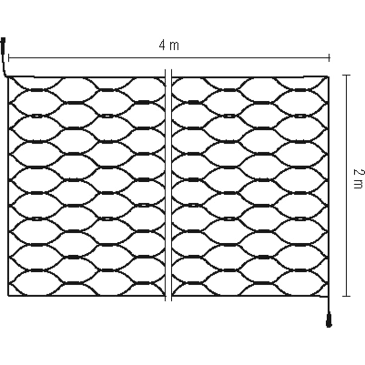 MK Mesh Lite LED lyskæde, 200 varmhvid, 36V