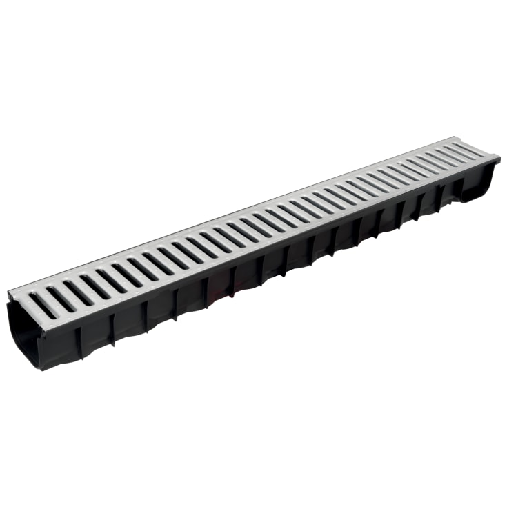NID Basic Line avloppsränna 100 cm, utan avlopp, galler och ram