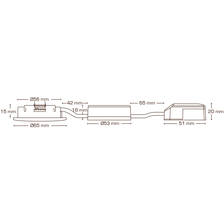 Scan Products Claudia downlight, 3000K, aluminium