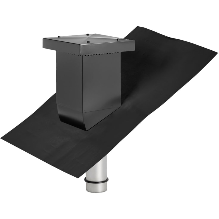 <p>Aftrækshætte alu 200x200 MM 10-55° m Ø90 indstik m Fast Flash</p>