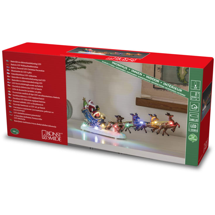 Konstsmide julemand med rensdyr dekoration