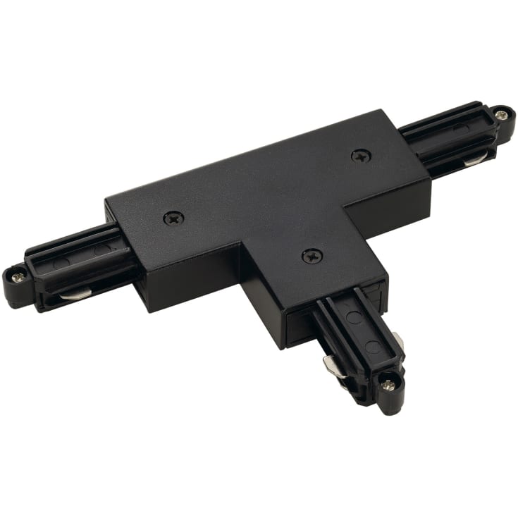 Nordtronic 1F T-kontakt, venstre jord, svart