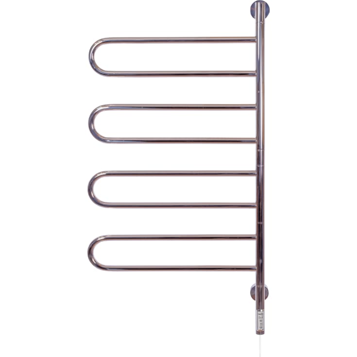 Kriss Curvo handdukstork, el, 55x103 cm, polerat stål