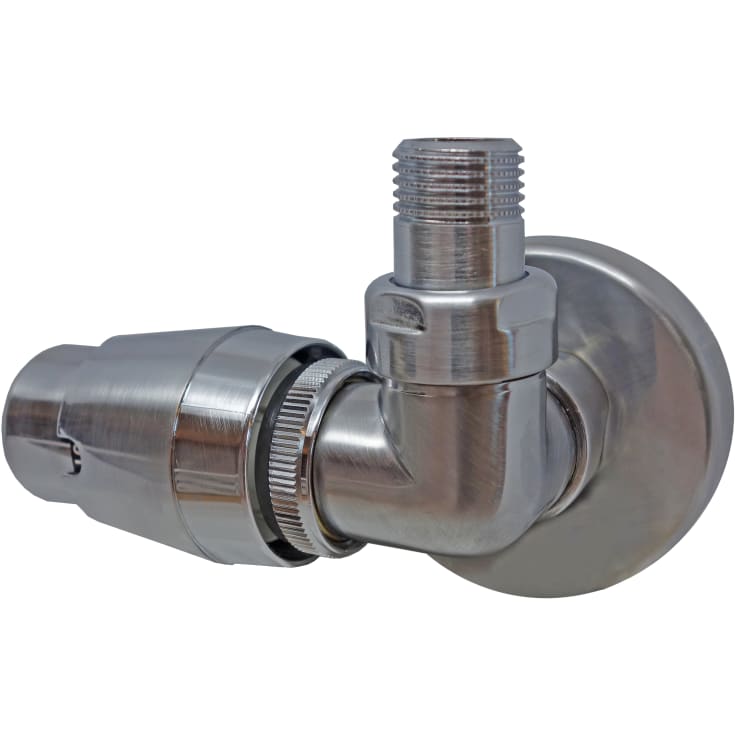 Kriss Corner ventilsæt, venstre, børstet rustfrit stål